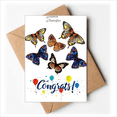 thumbnail image 1 of Butterflies with different colour Wings Wedding Cards Congratulations Greeting Envelopes, 1 of 3