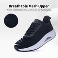 thumbnail image 5 of HuJAT Women's Plantar Fasciitis Relief Orthotic Sneakers, Arch Support Lightweight Lace-Up Walking Shoes Allblack US 8.5, 5 of 7