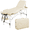 Cream, variant on Alden Design 3 Section Portable and Adjustable Aluminum Massage Table, 84" x 31.5", Black