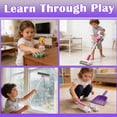 thumbnail image 6 of Leimiao Kids Cleaning Toy Set with Cordless Vacuum，Real Suction & Sound Effects for Pretend Play, Toys for 3+ Girls（pink）, 6 of 7