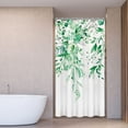 thumbnail image 4 of Green Eucalyptus Shower Curtain, Watercolor Leaves on The Top Plant with Floral Bathroom Decoration Shower Curtain Sets 72x72 Inch with Hooks, 4 of 6