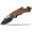 Wood, variant on FLISSA Mini Folding Pocket Knife, 2.5-inch Stainless Steel Drop Point Blade, EDC Pocket Knife for Men with Bottle Opener and Glass Breaker (Stonewash), Black