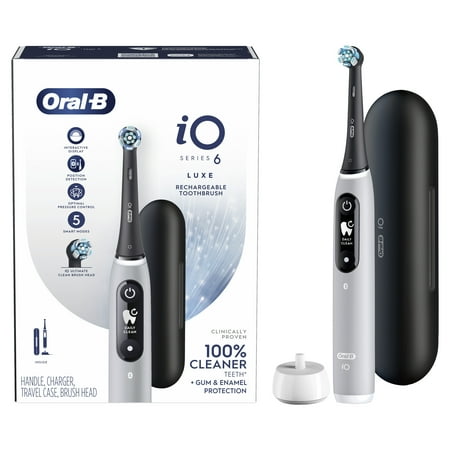 Oral-B iO Series 6 Electric Toothbrush with (1) Brush Head, Gray Opal