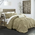 Hilton 10 Piece Comforter Set Floral Pinch Pleated Ruffled Designer