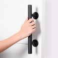 thumbnail image 3 of 12" Heavy Duty Sliding Barn Door Handle, Pull and Flush Hardware Set, Black Powder Coated Finish, Large Rustic Two-Side Design, Round, 3 of 6