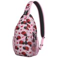 thumbnail image 1 of Garden Ladybug Sling Backpack, Cute Ladybird Polka Dot Print Crossbody Bag, Nature Insect Design for Outdoor Enthusiasts and Students, 1 of 6