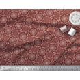 thumbnail image 3 of Soimoi Red Moss Georgette Fabric Seamless Damask Fabric Prints By Yard 42 Inch Wide, 3 of 3