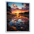 thumbnail image 2 of Designart "Sunset In New Jersey horizon" New Jersey Floater Framed Canvas Print, 2 of 7