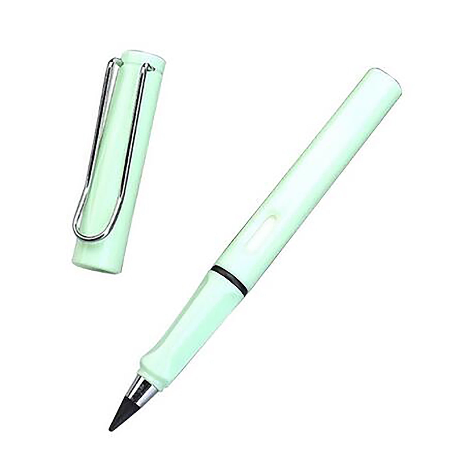 Vikakiooze Back to School Supplies, Grip Posture Correction Design Pencil Without Ink, Old Undead Pen, Creative Metal Pen, Blue