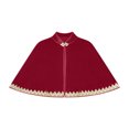 thumbnail image 6 of ZACPNCV Women Short Velvet Cape Shawl Stand Collar Frog Button Evening Gown Wrap Elegant Velvet Cape for Wedding Dinner Party Formal Evening B-Burgundy, 6 of 8