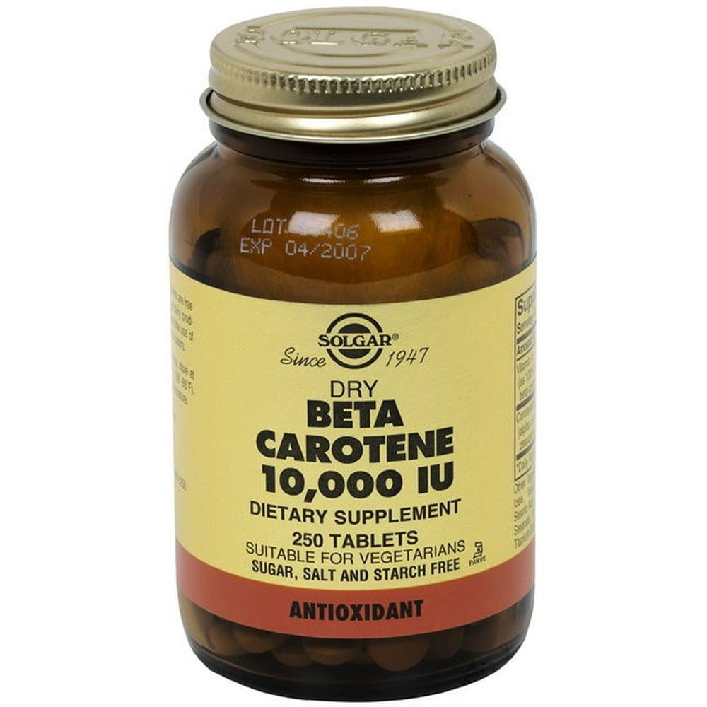 Solgar Dry Beta Carotene 10000 IU 250 Tablets