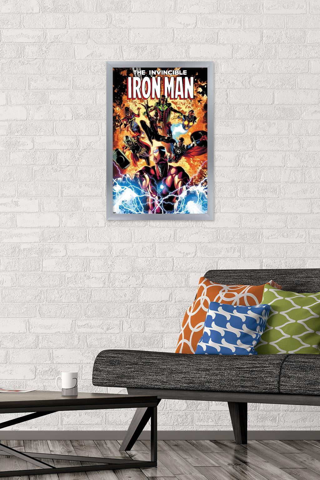 Marvel Comics - Iron Man - InVincible Iron Man #11 Wall Poster, 14.725" x 22.375", Framed