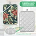thumbnail image 6 of Yayeee Pot Holders Kitchen Heat Resistant with Pocket 7"x9.8" Cotton Oven Cooking Hot Pads, Retro Christmas Poinsettia, 6 of 7