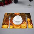 thumbnail image 2 of EREHome Halloween Pumpkin Placemat Plate Holder Set of 6, Table Mats Protector 12x18 inch, 2 of 5