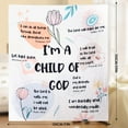 thumbnail image 3 of Christian Gifts for Women Faith I Am a Child of God Christian Blanket Warm Flannel Religious Blanket Gifts for Women Bible Verse Blanket for Kids Teens Adults Birthday Couch Travel 50x60 inch, 3 of 5