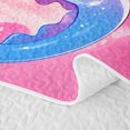 thumbnail image 5 of Manfei Rainbow Axolotl Twin Quilt Set,Ocean Animal Twin Coverlet Set,2 Pieces,1 Bedspread and 1 Pillowcase, 5 of 7