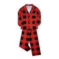 thumbnail image 4 of Pyjamas Classiques de Noël Assortis pour la Famille, Ensemble de Pyjama à Carreaux Rouges à Manches Longues et Pantalons, 4 of 10