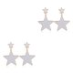 thumbnail image 2 of Guardurnaity 2 uds pendientes de gota de estrella de doble abalorio joyería para mujer colgante de moda accesorios de declaración colgantes Blanco 2piezas, 2 of 6