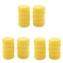 30Pcs Round Synthetic Artist Paint Sponge Craft Sponges for Painting Pottery Watercolor Art Sponges Yellow 2.75Inch