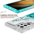 thumbnail image 2 of Liquid Quicksand Glitter Cute Phone Case for Samsung Galaxy S22 Ultra Case for Girls Women Clear Bling Diamond Phone Case Cover - Clear/Teal, 2 of 5