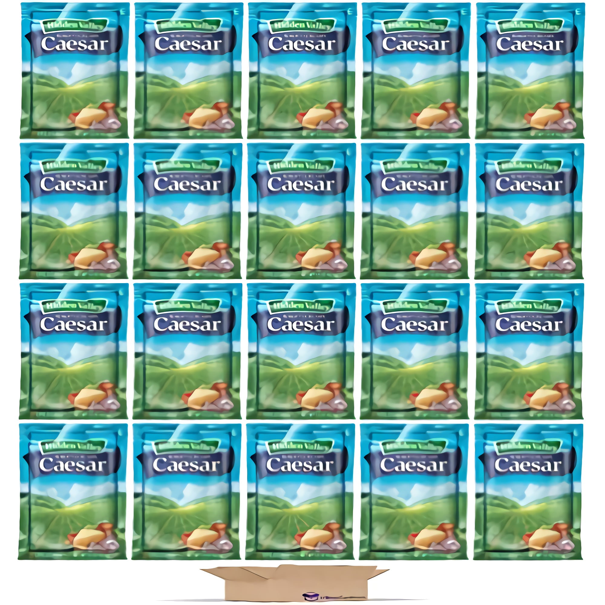 Salad Dressing Packets by Hidden Valley 1.5 Ounce 20 Pack (Caesar