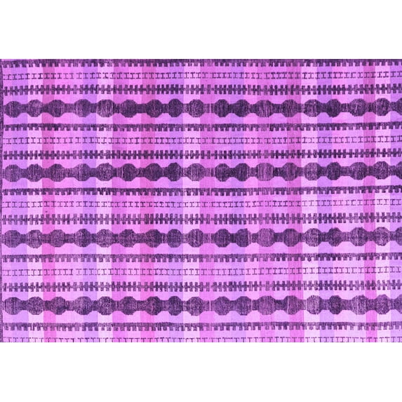 Ahgly Company Indoor Rectangle Abstract Purple Modern Area Rugs, 5' x 8'
