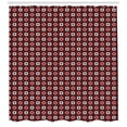 thumbnail image 3 of Abstract Geometry Shower Curtain, Pattern of Rhombus and Squares Diagonal Motifs Elements, Fabric Bathroom Set with Hooks, 69W X 70L Inches, Redbrown Pink and Baby Blue, by Ambesonne, 3 of 3
