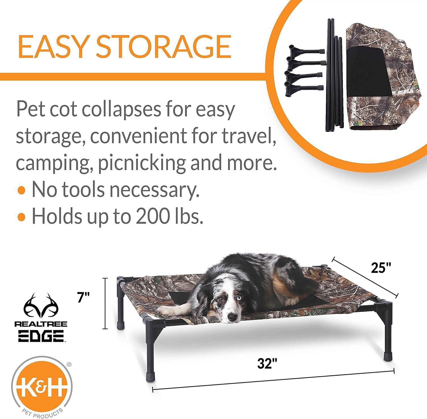 K&H Realtree Original Lit pour animal de compagnie
