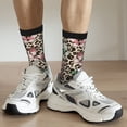 thumbnail image 5 of Goofa Leopard Dots Printed Men's Crew Socks, Soft Durable Breathable Moisture-Wicking with Odor Control Cotton socks, 5 of 9