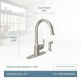 thumbnail image 6 of Moen 87301SRS High Arc Kitchen Faucet with Side Spray from the Bayhill Collection, Spot Resist Stainless, 6 of 6