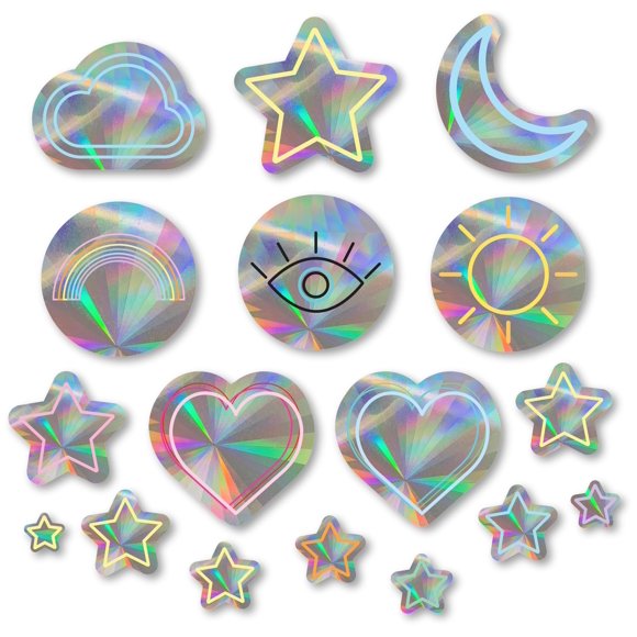 Rainbow Symphony - Rainbow Sun Catcher Window Stickers Prism Holographic Stickers for Windows Anti-Collision Window Decals for Birds Feel Good Pack Made in USA