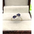 thumbnail image 4 of Elegant Blue Iolite Ring Sterling Silver-Natural Iolite Bypass Ring For Her-Blue Birthstone Twisted Ring-Toi & Moi Couple Ring Gift For Her, 4 of 9