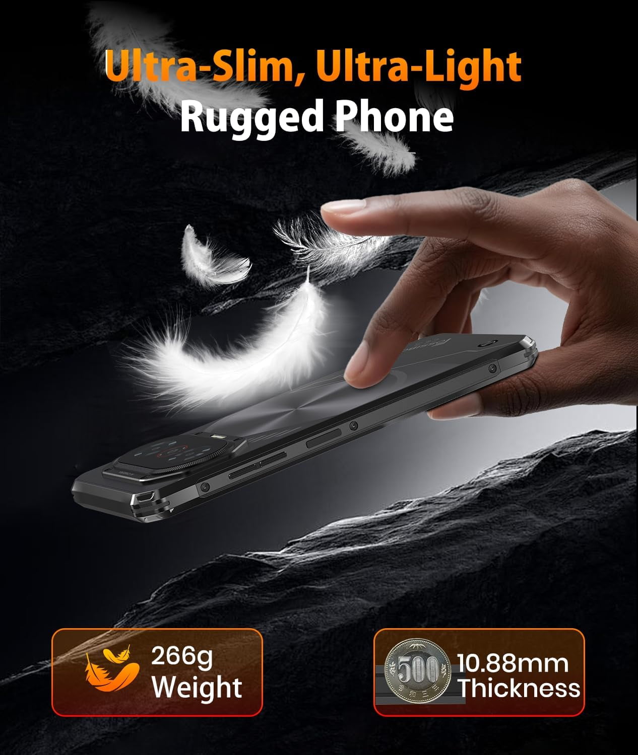 FOSSIBOT F114 Rugged Smartphone Unlocked Android 15 6.67-inch 120Hz Ultra Display 16GB+128GB/2TB Rugged phone 50MP AI Camera 5000mAh Dual SIM/OTG/NFC