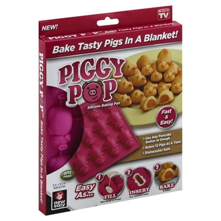 Piggy Pop, Pigs-in-A Blanket Silicone Baking Pan, As Seen on TV