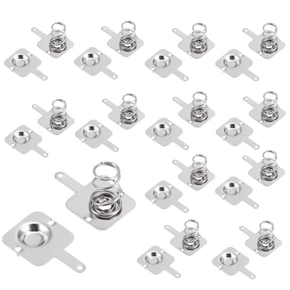 Cutelec 20Pairs Battery Springs AAA Battery Negative to Positive Conversion Spring Contact Nickle Plated 9x9mm