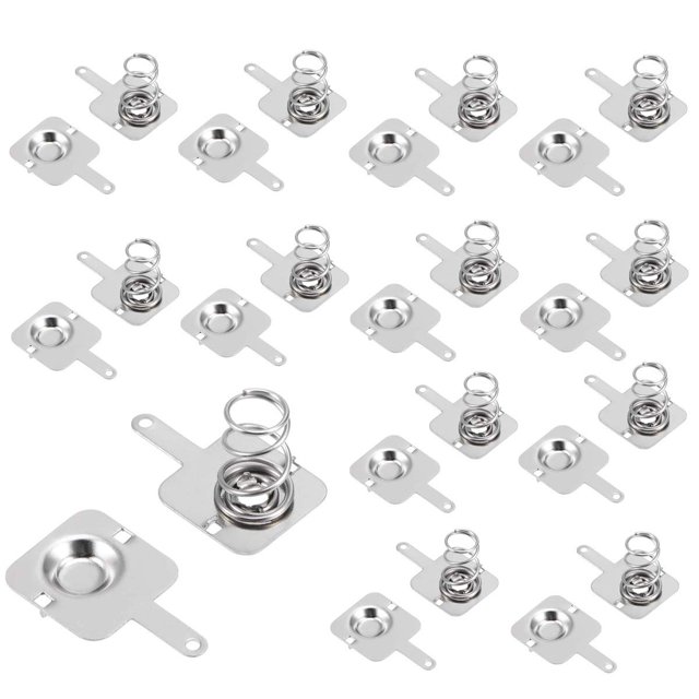 Cutelec 20Pairs Battery Springs AAA Battery Negative to Positive Conversion Spring Contact Nickle Plated 9x9mm