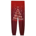 thumbnail image 6 of Fabrcox Christmas Mens Slim Fit Pajamas Bottoms Tree Snowflake Reindeer Printed Loose Fit Lounge Bottoms Casual Baggy Comfy Loose Sleepwear Pj Pants, Deep Red XL, 6 of 6