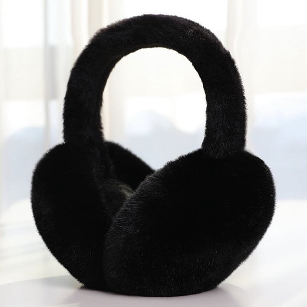 Bonitas orejeras cálidas y plegables de felpa para niñas y niños, orejeras peludas de invierno, orejeras ajustables a prueba de frío, orejeras