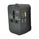 thumbnail image 1 of Dinheiro Adaptador de Viaje Enchufe de Viaje Mundial para más de 150 países, Adaptador Universal Mundial, Enchufe Reino Unido Inglaterra/Estados Unidos/UE Alemania/AUS con 2 Tomas USB Adaptador de, 1 of 5