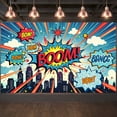 thumbnail image 6 of Hero Banner Colorful Design City Night Banner Party Backdrop for Birthday Party Baby Shower Photography Background, 6 of 9