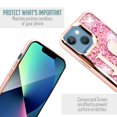 thumbnail image 4 of Value Pack and iPhone 13 6.1 inch Liquid Glitter Phone Case Shock Proof Edges Hybrid Hard Back Slim Bumper Cover, 4 of 4
