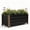 Gray & Brown, variant on Riedhoff Metal Planter Box 39.3 x 15.7 x 17.7", Rounded Corners & Anti-Cut Edging, Drainage Holes, White