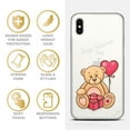 thumbnail image 4 of Case Yard iPhone-X Case Clear Soft & Flexible TPU Ultra Low Profile Slim Fit Thin Shockproof Transparent Bumper Protective Cover Drop Protective Cell Phone Cases (Happy V Day), 4 of 8