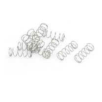 0.3mmx6mmx15mm 304 Stainless Steel Compression Springs Silver Tone 10pcs