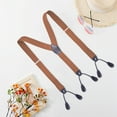 thumbnail image 4 of YAOBAMM Elastic Suspender Men Suspender with 6 Button Closure Non Slip Design Adjustable Elastic Keep Your Pants Up with Y Shaped Heavy Duty Suspender, 4 of 7