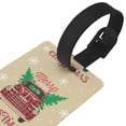 thumbnail image 3 of Wukai Christmas Vintage Red Truck Stylish and Durable Travel Luggage Tags: Waterproof PVC Rubber, Easy Attachment, Bold Lettering for Quick Identification, 3 of 6