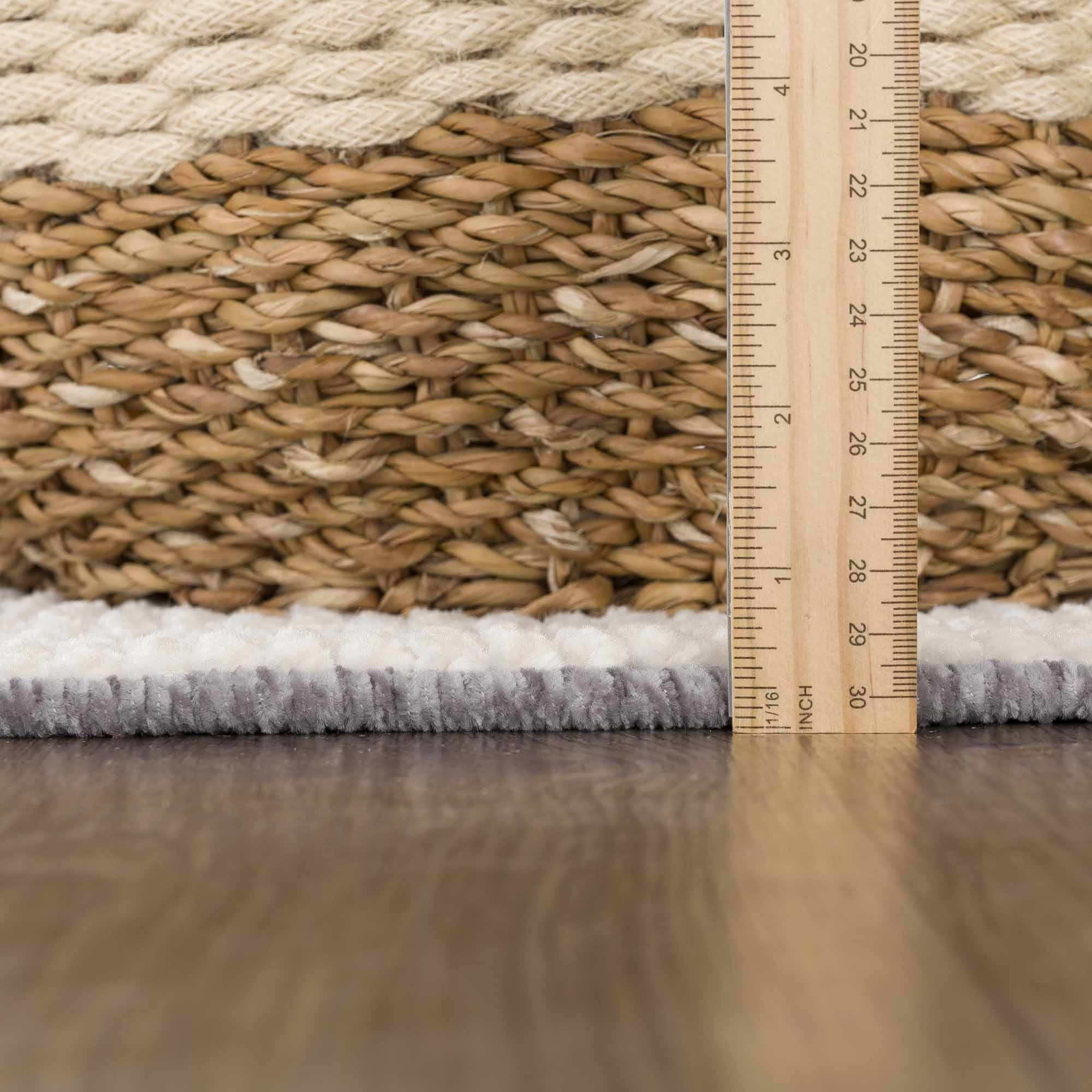 Hauteloom Bahar Living Room, Bedroom Machine Washable Area Rug - Bohemian Modern Farmhouse - Moroccan Transitional - Ivory, Gray, Off White - 7'10" x 10'1"