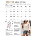 thumbnail image 5 of DOKOTOO Blouses for Women Crochet Lace 3/4 Sleeve Tunic Tops Casual V Neck Hollow Out Business Shirts, 5 of 8