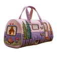 thumbnail image 2 of Beforeyayn Quilted Embroidery Duffle Bag For Women, Large travel tote bag with cute nature prints shoulder bag for weekend trip, for travelers, suitable for gym and beach,, 2 of 6
