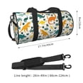 thumbnail image 2 of Balery Dinosaurs and Tropical Leaves Bolsa de Gimnasio para Mujeres y Hombres, Bolsa de Viaje Impermeable, Bolsa de Fin de Semana con Compartimento para Zapatos y Bolsillo Húmedo, 2 of 6
